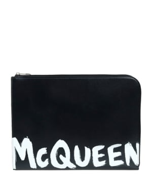 McQueen Graffiti Half-Zip Pouch