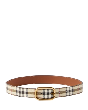 Check and Leather Belt