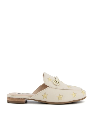 Galaxies Star Embroidered Backless Loafers