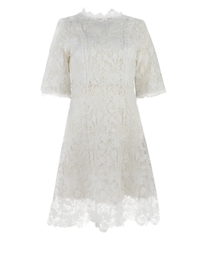 LILY GUIPURE LACE MIDI DRESS