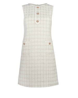 WOOL BLEND TWEED DRESS 
