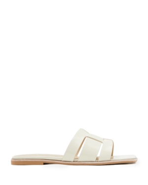 Elmira Interlocked Cage  Leather Slides