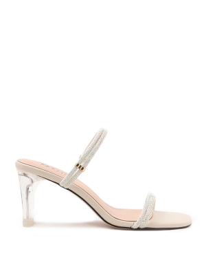 Cecilia Diamante Embellished Multi Strap Crystal Sandal Heels