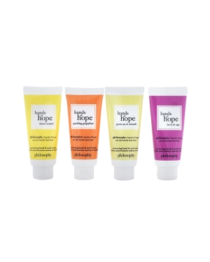 Hope For All Nurturing Hand & Nail Cream 4-Pieces Set: Lemon Custard 30ml + Sparkling Grapefruit 30ml + Green Tea & Avocado 30ml + Berry & Sage 30ml