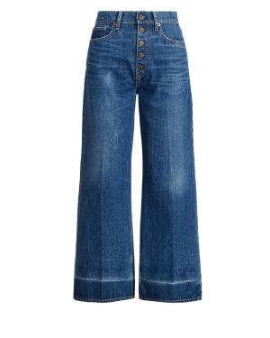 Wide-Leg Cropped Jean