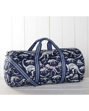 Blue/Grey Dino Glow-in-the-Dark Duffle Bag
