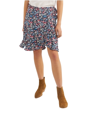 Printed Flounced Skirt