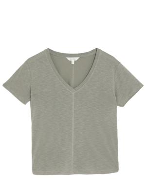 Modal Rich V-Neck Short Sleeve T-Shirt