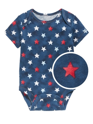 Matching Unisex Short-Sleeve Printed Bodysuit for Baby