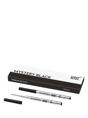 2 Ballpoint Pen Refill Medium, Mystery Black