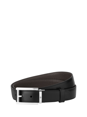 Black/brown 30 mm reversible leather belt