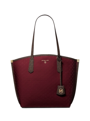 Jane Logo Embossed Patent Leather Tote Bag
