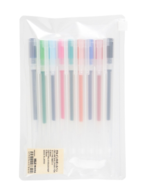 Gel Ink Pen Cap Type Set