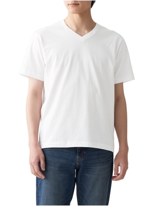 Washed Jersey V Neck T-Shirt