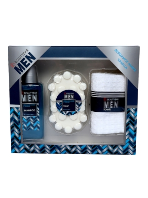 Men's Bergamot Amber Vanilla 3pc Bath Set