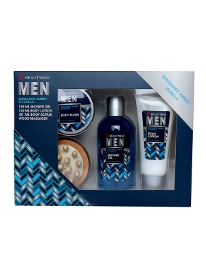 Men's Bergamot Amber Vanilla  4pc Bath Set