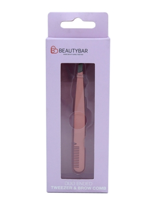 Pink Tweezer with Browbrush