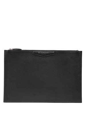 Large Antigona Pouch in Grained Leather