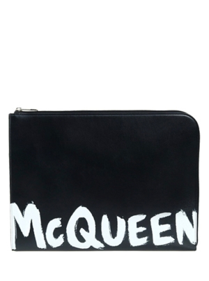 McQueen Graffiti Half-Zip Pouch