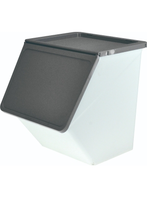 Stackable Storage Bin With Wider Mouth