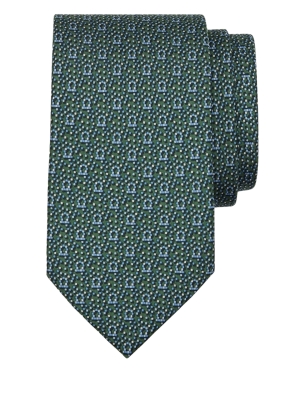 Pixel Print Silk Tie