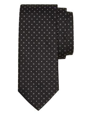 Gancini jacquard tie