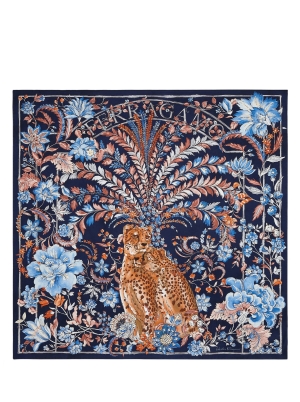 Giaguari print silk foulard