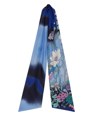 Corisia silk floral-print headscarf