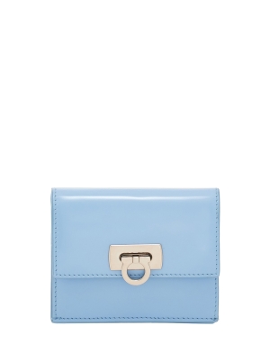 Compact Wallet with Gancini Clasp