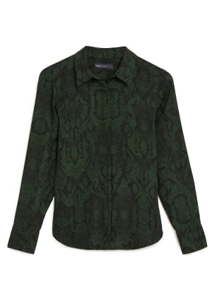 Snake Print Long Sleeve Shirt