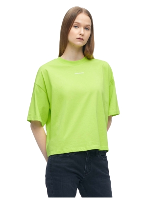 Micro Brand Loose Acid Lime Women T-shirt