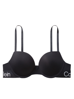 Calvin Klein Underwear Push Up Plunge Structure Micro Black