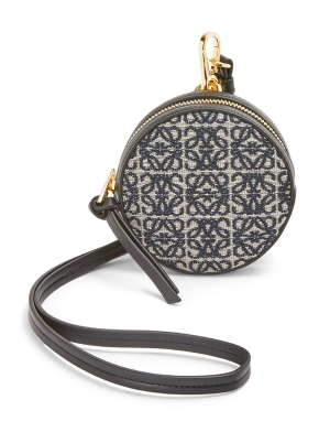 Cookie Pouch in Anagram jacquard and calfskin