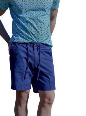Organic cotton elasticated waist Bermuda shorts