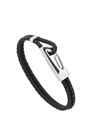 Bracelet, carabiner, steel, blk-blk, 60