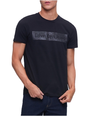 Short-Sleeve J1216 Shiny Institute Box Logo Mens Black T-Shirt