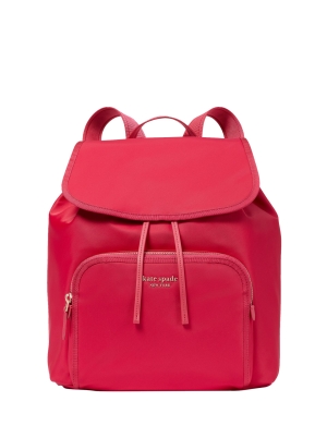 the little better sam nylon medium backpack vermillion