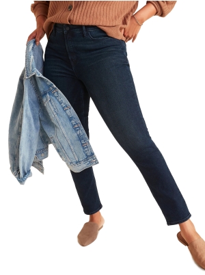 High-Waisted Rockstar Super Skinny Dark-Wash Jeans for Women