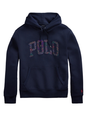 Paisley-Logo Double-Knit Hoodie