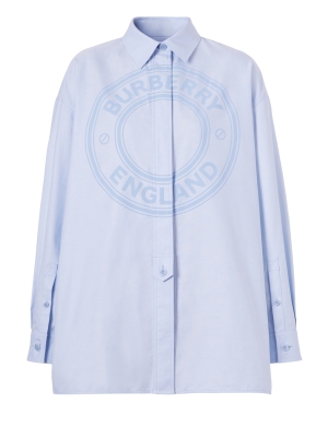 Clarissa Logo Print Cotton Shirt