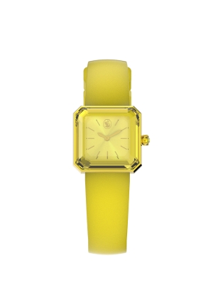 Watch, Silicone strap, Yellow