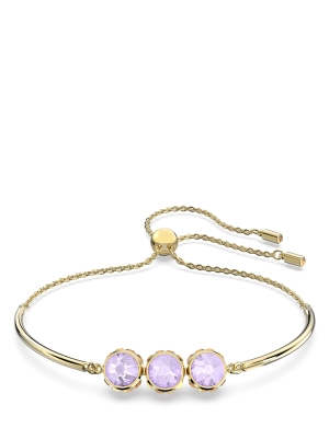 Orbita bracelet, Round cut, Multicolored, Gold-tone plated