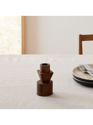 Geo Wood Taper Holder