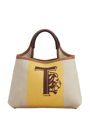Tote Bag in Canvas and Leather