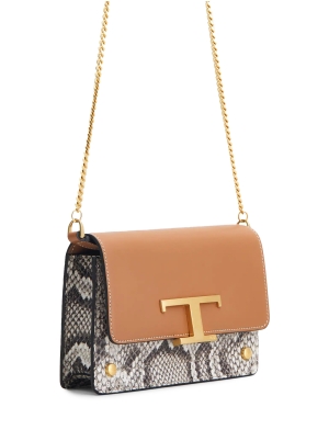Timeless Belt Bag In Leather Micro With Metal Shoulder Strap