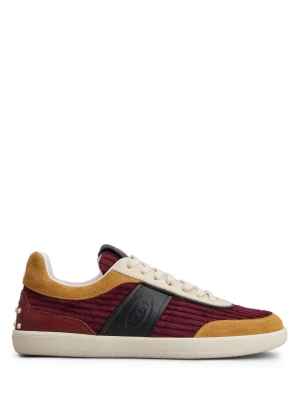 Tod'S Tabs Sneakers In Leather And Velvet