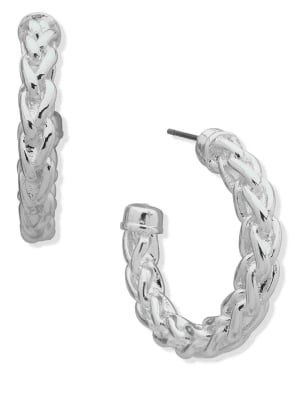 Woven Chain Hoop Earring