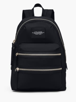 The Biker Nylon Large Backpack in Black