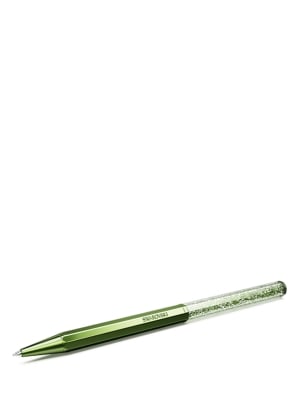 Crystalline ballpoint pen, Octagon shape, Green, Green lacquered