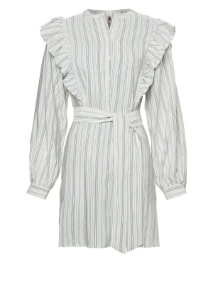 Tommy Hilfiger Women's Vis Stripe Short Frill Dress